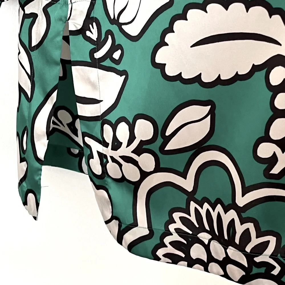 Zara Long Floral Print Tunic Blouse Size L - Picture 6 of 6